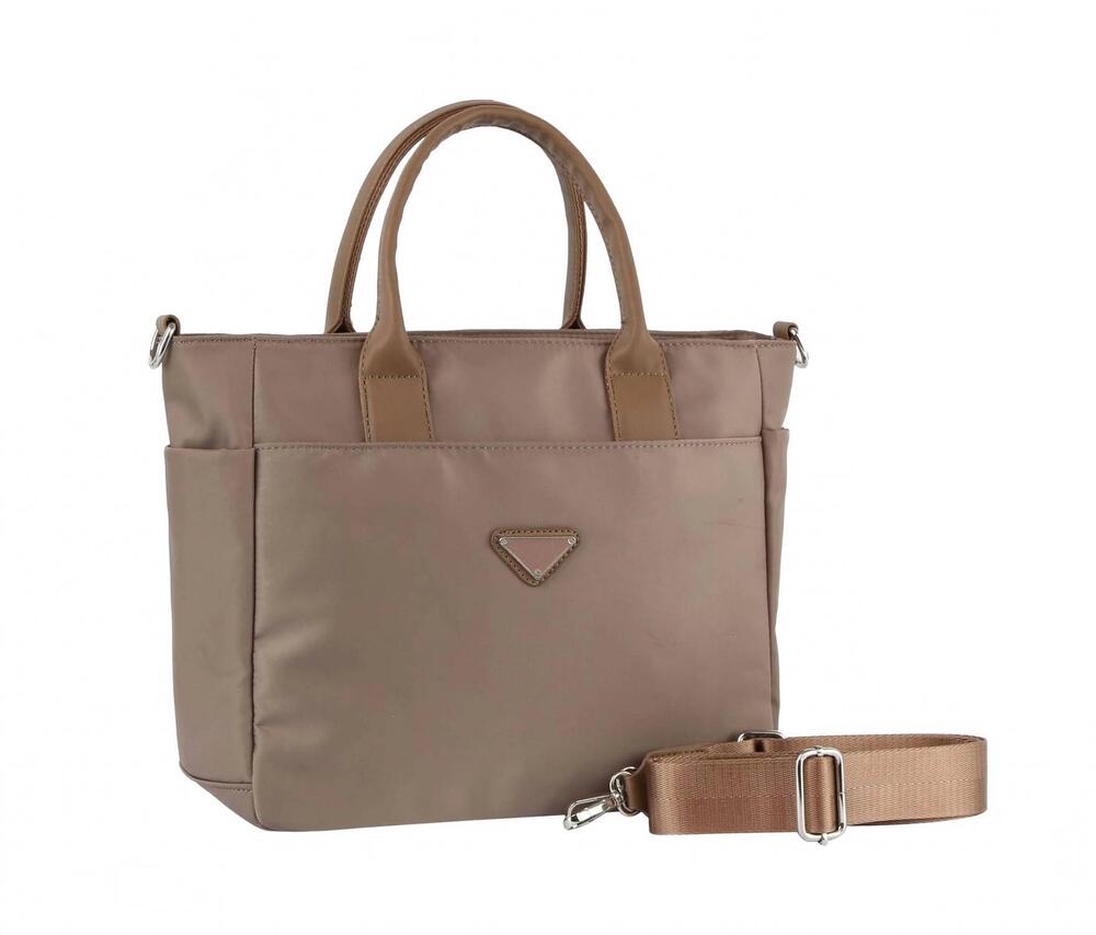 NEW HANDBAG FACTORY CORP travel handbag tote bag with trolley sleeve in stone